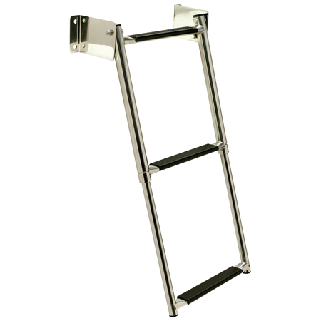 SEACHOICE 3 Step Telescoping Transom Mount Stainless Steel Ladder 71231